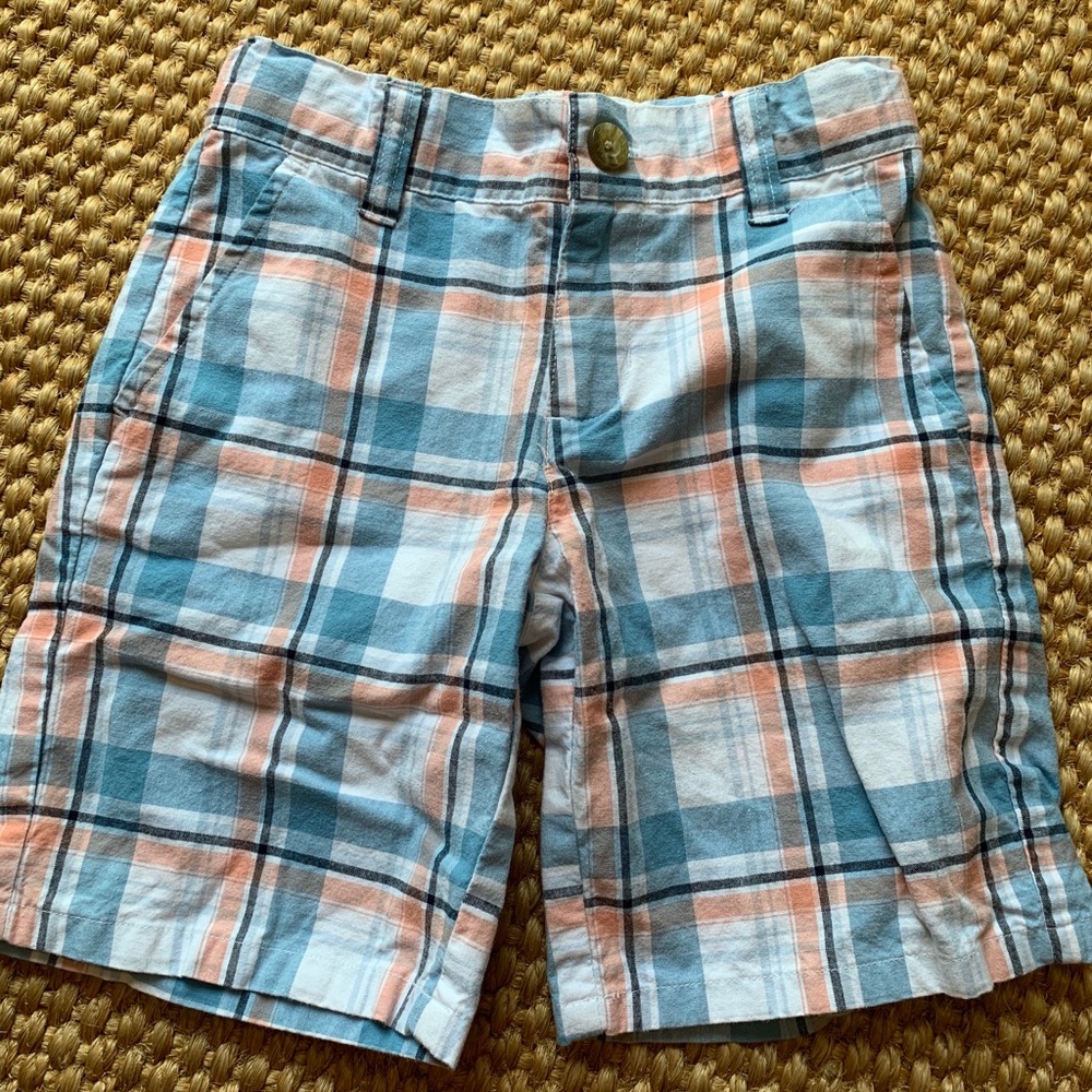 Janie and Jack Pastel Plaid Shorts 4T